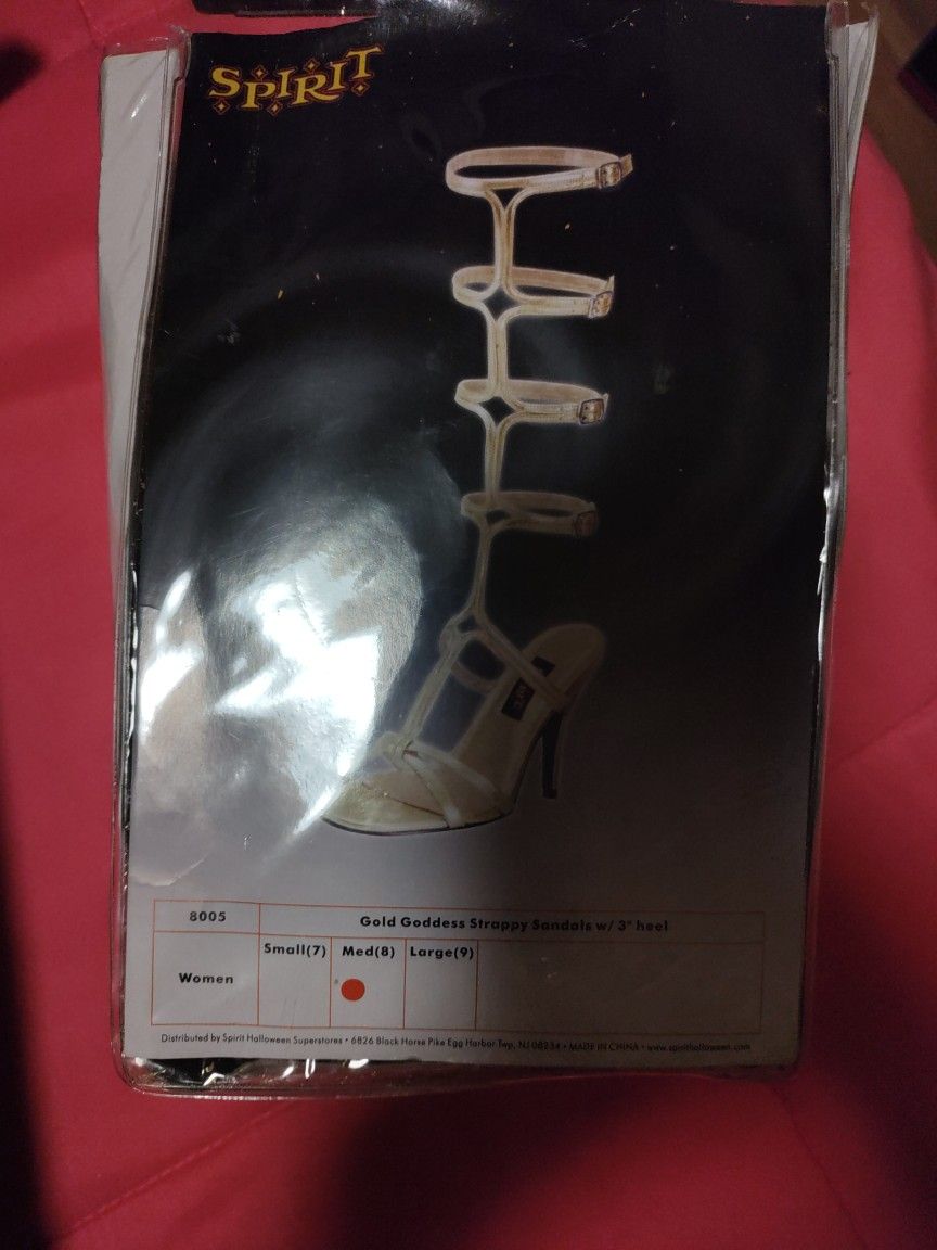Gold Goddess Strappy Sandals W 3" Heel