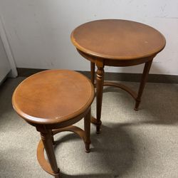 Beautiful Wood End Table Set