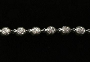 7.25" "Rare" Solid Sterling Silver Pre-Mex Seashell Link Bracelet, signed