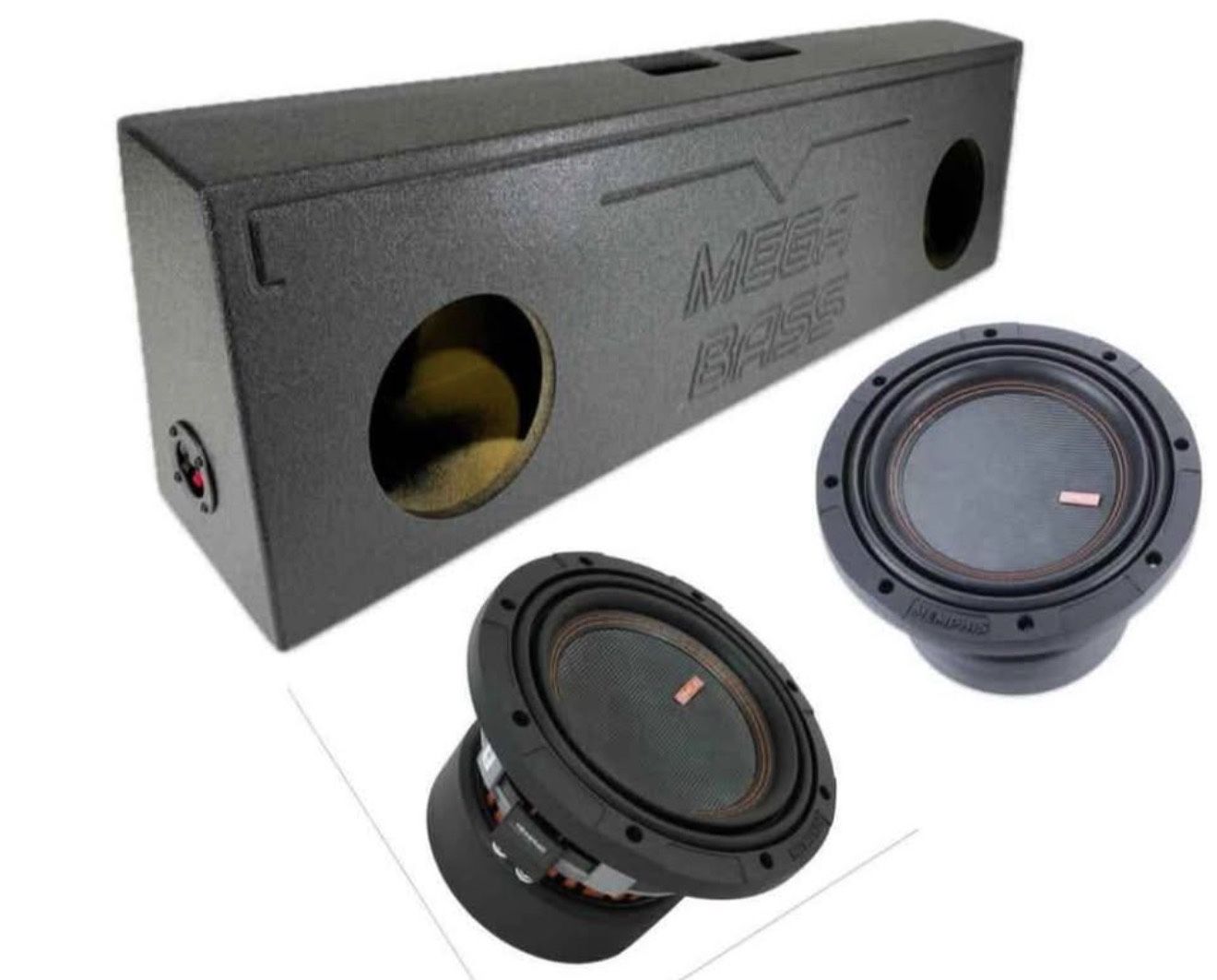 NEW MEMPHIS MOJO 8” Subwoofers With Ported Box For Single Cab Trucks