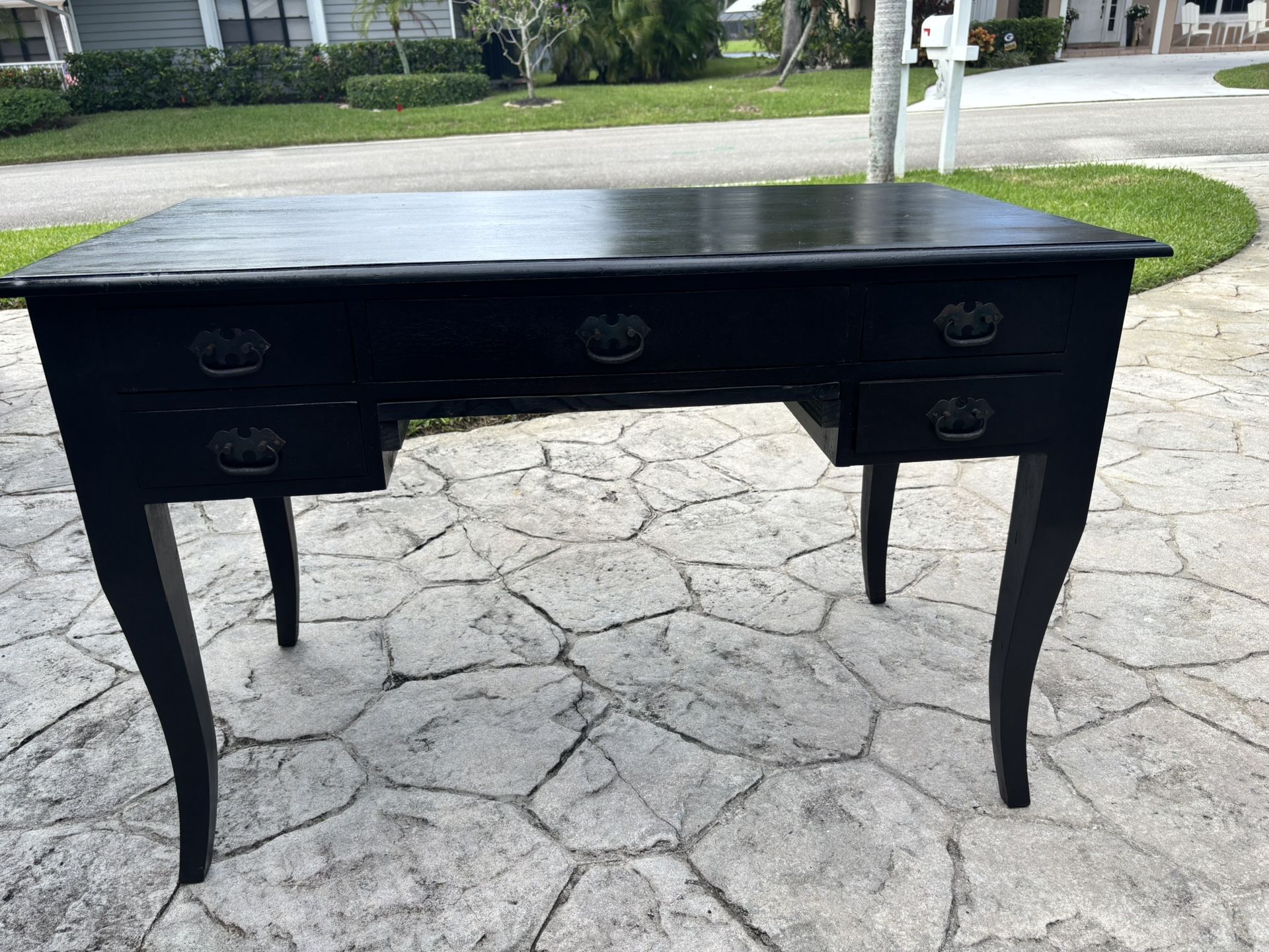 Desk(Solid Black Wood by Nadeau