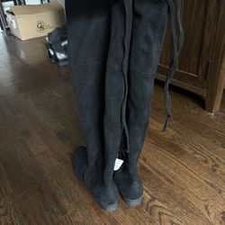 9W Woman Black Nubuck Heel Boots👢 