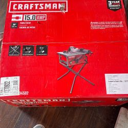Craftsman 10-inch 15-amp 20-volt Table Saw Portable Bench Top Table Saw With Folding Stand 