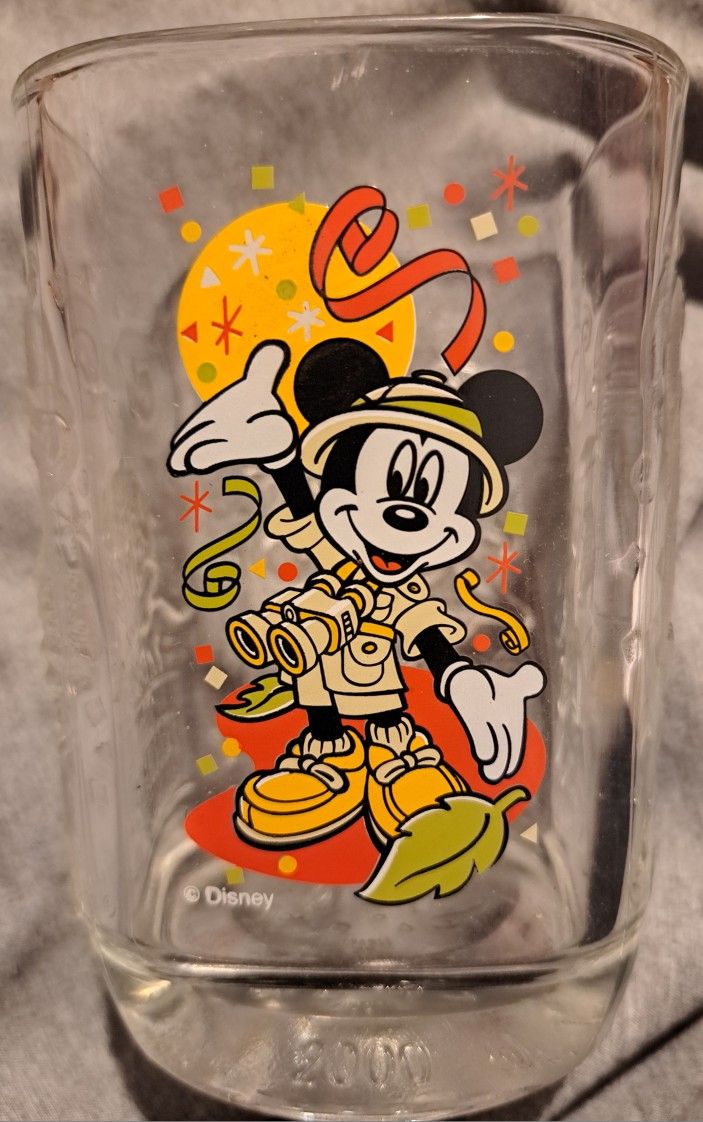 Mickey Mouse McDonalds 2000 Walt Disney World Animal Kingdom Celebration Glass