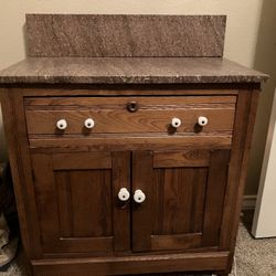 ANTIQUE WASH STAND MARBLE TOP