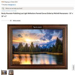 Rocky Mountain Framed Canvas Giclee by Mitchell Mansanarez