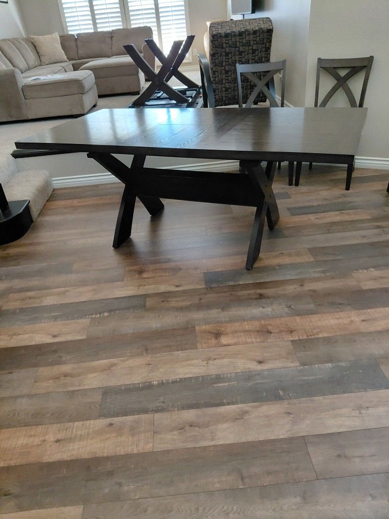 Wooden dining room table.