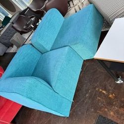 2 Piece Blue Chaise 