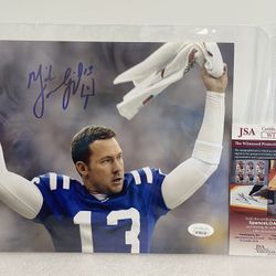 Mike Vanderjagt Autographed 8x10 Photo (JSA COA)