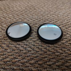 2 PC. SIDE VIEW MIRRORS.  2" MIRROR.  MOVES FRONT TO BACK AND SIDE TO SIDE.  BOTH FOR $6. NEW. PICKUP ONLY.