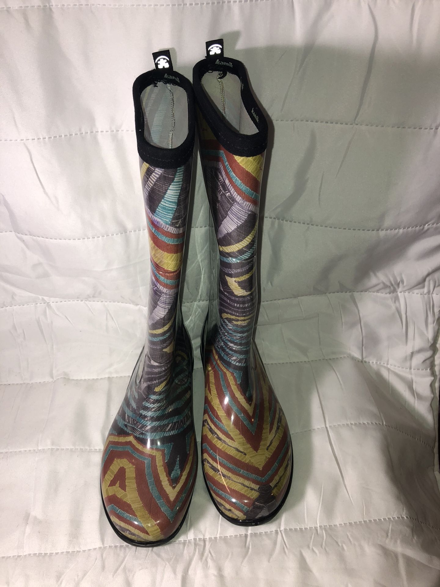 KAMIK MULTiCOLOR RAINBOOTS SZ 7