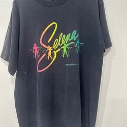 Selena Quintanilla Vintage Shirt 1995 RARE Q Productions Sz XL Colorful Logo