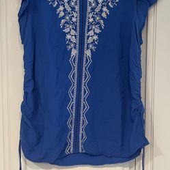 Beautiful Blue Boho blouse - Sz L 