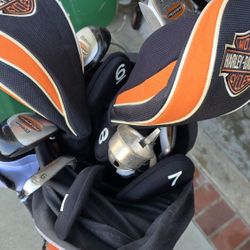 Men's Wilson Pro Staff Left Handed Clubs And Harley Golf Bag