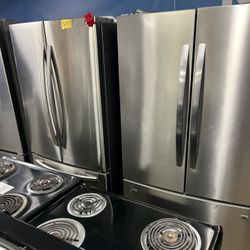 Stainless Steel Triple Door Refrigerator 