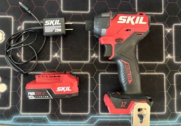 SKIL PWRCORE 12 Brushless 12V 1/4 In. Compact Impact Driver with Battery and Charger