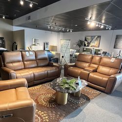 Auburn Power Reclining Sofa And Loveseat