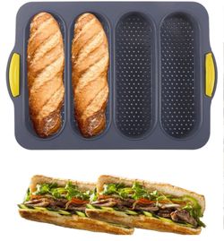 4-cavity Silicone Bread Loaf Pan