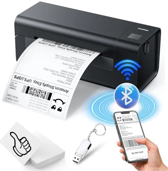 ZRHI Thermal Label Printer Shipping Small Businesses 4x6 Bluetooth