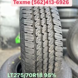 SET OF TIRES LT275/70R18 CONTINENTAL 95% TREAD LIFE LEFT