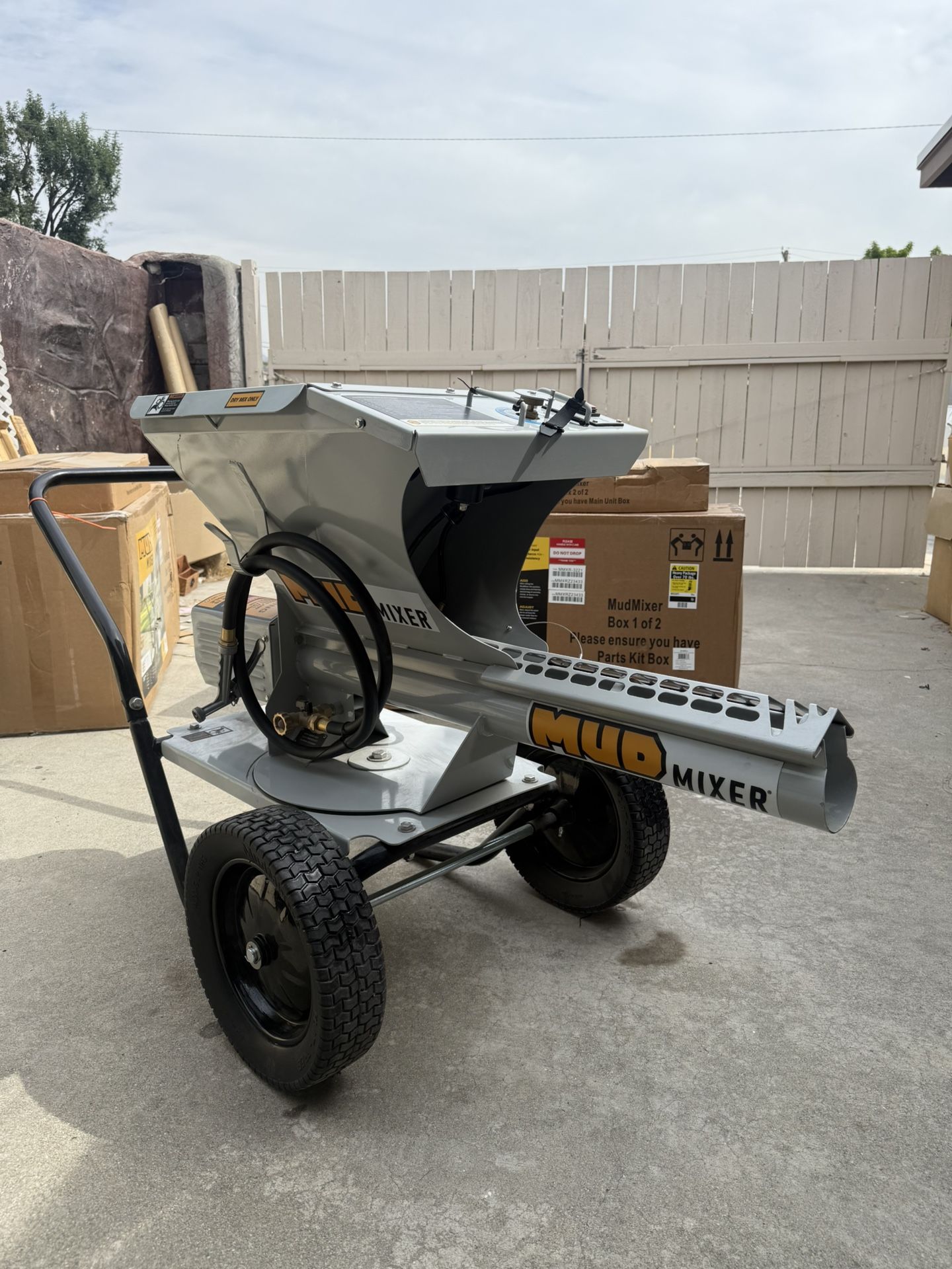MUDMIXER Continuous Feed Portable Electric Concrete Cement Mixer
