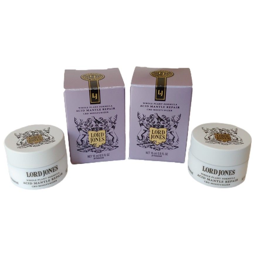 Lord Jones LJ Acid Mantle Repair Moisturizer 0.5 oz Lot Of 2 Both Brand New in Box