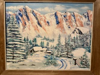 G. Miller 1986 Winter Landscape Painting