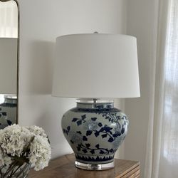 Blue & White Porcelain Ginger Jar Lamp