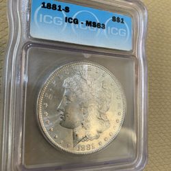 1881 S Morgan Silver Dollar Uncirculated 