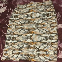 Marianne multicoloured snake print skirt
