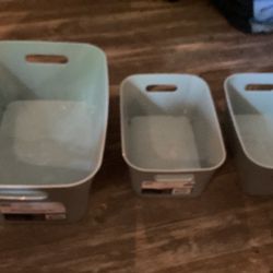 Storage Containers Three   1 Medium To Small