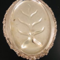 Vintage Sheridan Silver Large Legged Tray One Leg Didn’t Make It 