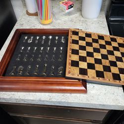 Handmade Chess/ Checkers Board.