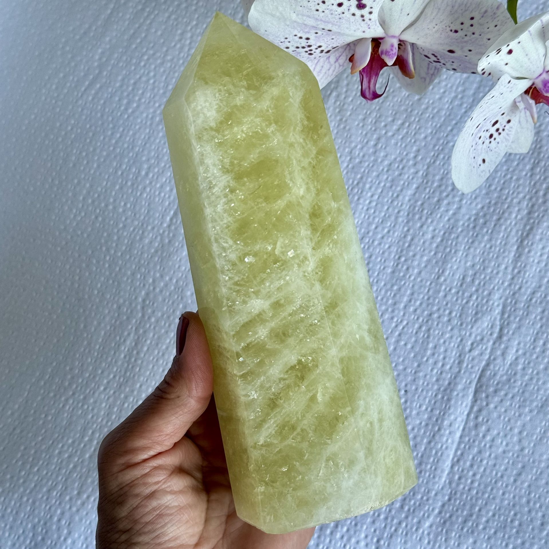 Large Lemon Quartz Tower