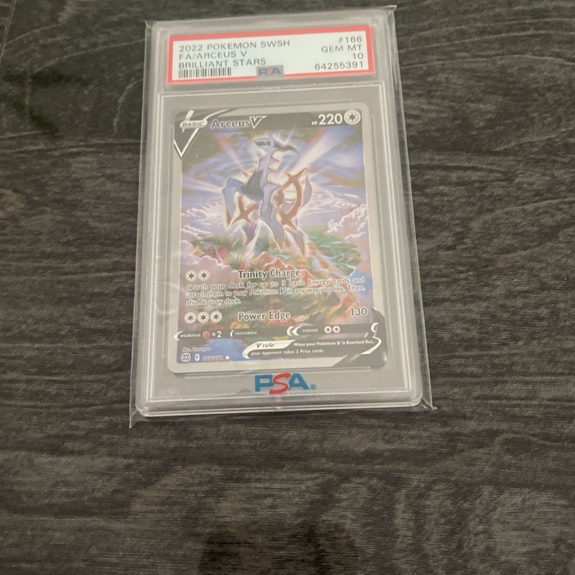 2022 Pokémon Brilliant Stars Arceus V Alternate Art 166/172 Psa 10 