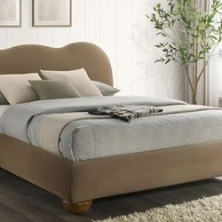 Brand New Brown Queen Platform Bed Frame (Available In Eastern King)