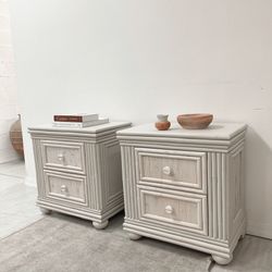 Restored Bamboo Boho Nightstand Set