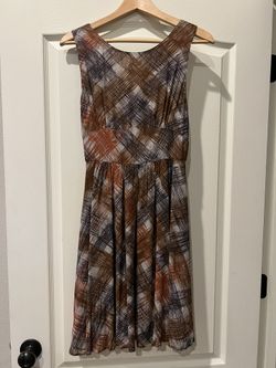Brown Silk Anthropologie Dress