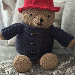 Hand-Crocheted Paddington-Inspired Teddy Bear – 