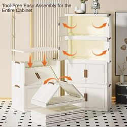 🥨5-Layers 74 inch high Storage Bins with Lid，Stackable Storage Bins,Large Plastic Storage Bins Foldable Storage Bins Container Closet Organizer Offic