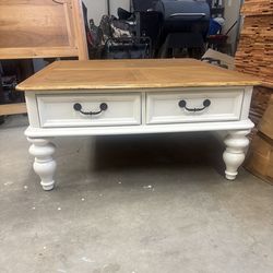 Custom Farmhouse Coffee Table With Drawers