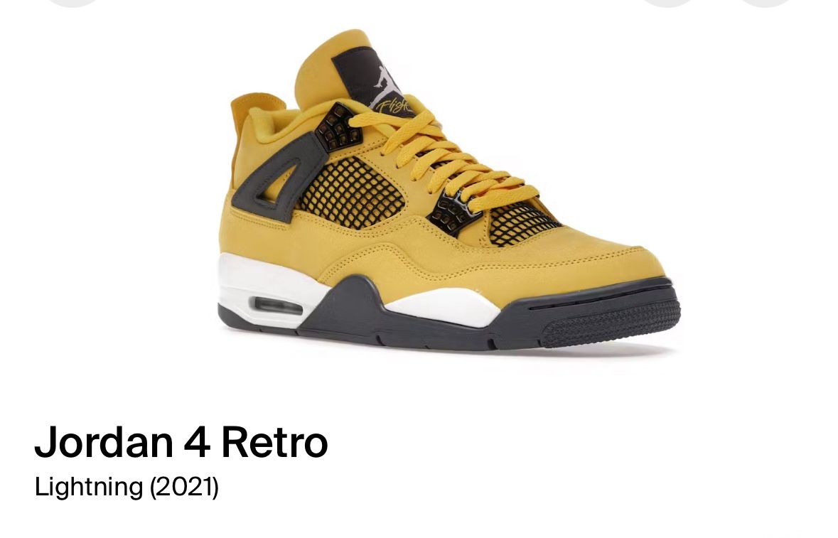 Jordan 4 Lightning