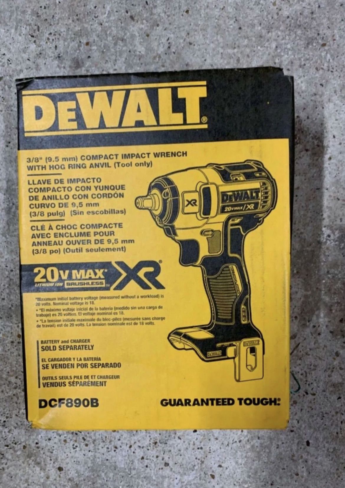 New DEWALT DCF890B 20V Max XR Cordless Impact Wrench (Tool Only)