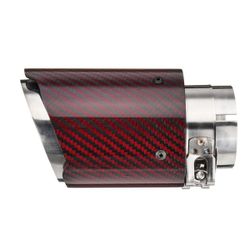 2.5in. Universal Auto Car SUV Carbon Fiber Exhaust Muffler Pipe Tail End Tip