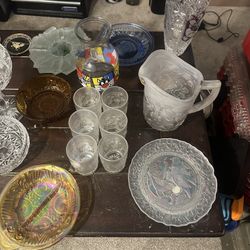 Antiques -Brass, Glass, Collectibles, Drinkware, Plates, Dishes, Bowls, Curio, Etc…