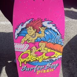 Wow! Stranger Things Santa Cruz Skateboard ~ Surfer Boy Pizza! HTF