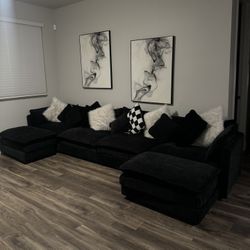 Black Modular Cloud Couch Dupe