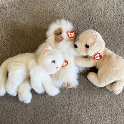 Vintage 1995 Ty Plush - Muffin, Crystal, & Tango - All In Beautiful Shape!