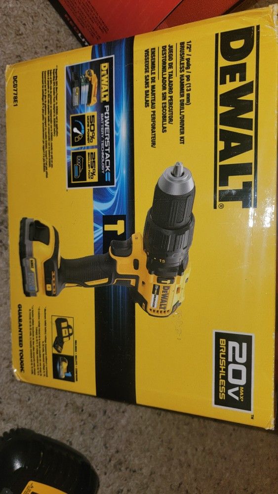 Dewalt Hammerdrill Kit Powerstack Battery 
