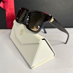 Brown Gradient Square‑Frame Sunglasses